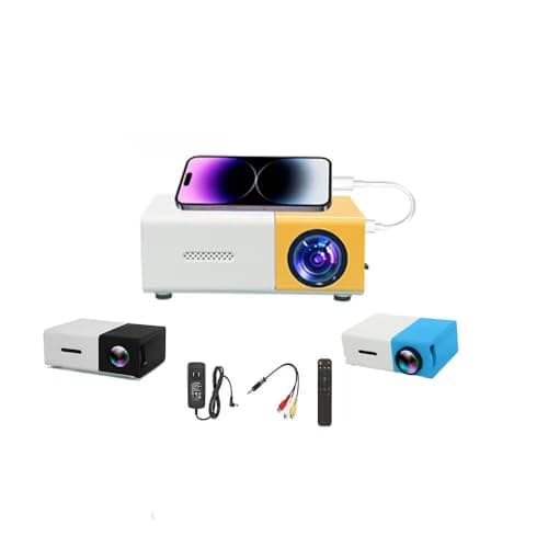 ZoTronico LED Mini Projector HD Resolution - Compatible with Phone Laptop Pendrive | 60inches Projection | 1080 Pixel Full HD Support (Random Color)