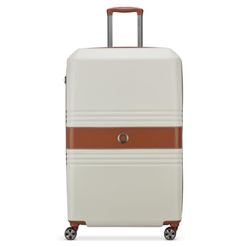 DELSEY PARIS Paulette 81 cms Large Check-in ABS/Polycarbonate Hard Sided 8 Wheels and Expandable Spinner Suitcase/Trolley Bag for Travel with TSA Lock- Angora 2