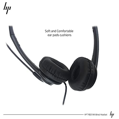 HP Stereo 3.5mm Over Ear Wired Headset with Mic (Black) 4