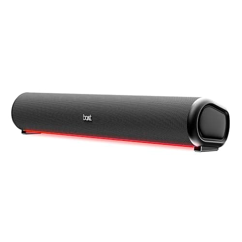 boAt Aavante Bar 950 Bluetooth Soundbar w/ 40W Signature Sound,RGB,Dual Passive Radiators, Up to 7 hrs Playback, Free Music Streaming on JioSaavn, Bluetooth Sound Bar, Soundbar Speaker (Premium Black)