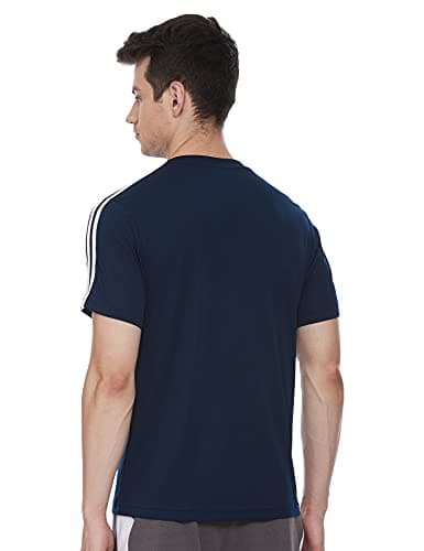 adidas Men Polyester CLASSIC 3S TEE,Sports T-Shirts,CONAVY , Small 2