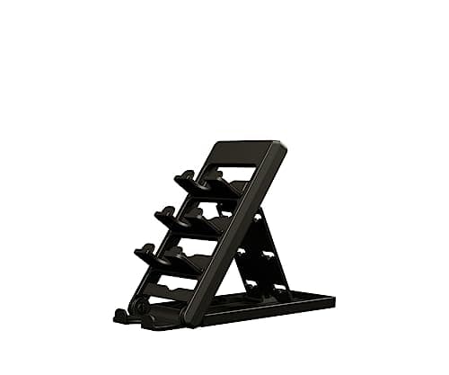 STRIFF Smartphone Stand, Tabletop, Foldable, Mobile Phone Stand, Tablet Stand, Smartphone Holder, Adjustable Height, Anti-Slip, Lightweight, Compact, Portrait and Horizontal, Easy to Carry(Black) 4
