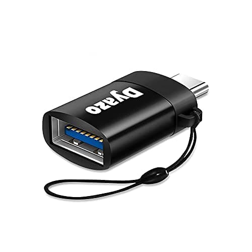 Dyazo USB Type C Male 3.1 to Female OTG Adapter Compatible for MacBook Air/Pro 2020 2019 2018, Samsung Galaxy S20 / Plus Ultra Note S910 S8 & All Type C Enable Devices (Black)