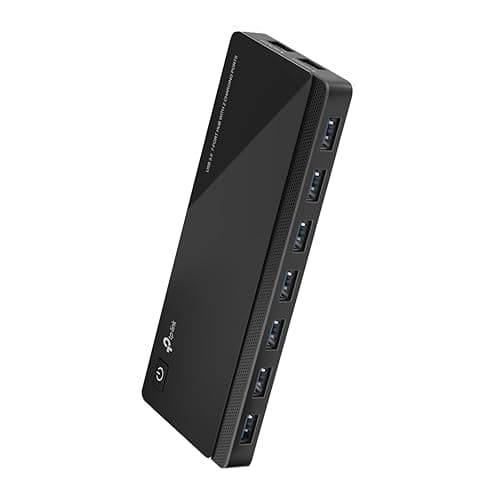TP-Link UH720 USB Hub, 7-Port Docking Station with Extra 2X 2.4A Ultra Fast Charging Ports, 10x Data Transfer Speed up to 5Gbps, 1m USB3.0 Cable, Compatible with Windows, Mac OS X and Linux Systems
