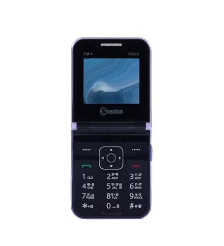 Snexian Latest Rock Z Flip Dual Sim |Keypad Mobile| with 2.4" Display |Flip|Fold| Call & SMS Indicator |Attractive Back Panel|BT Dialer|Voice Changer |Long Lasting Battery|Camera|Feature Phone|Purple 2