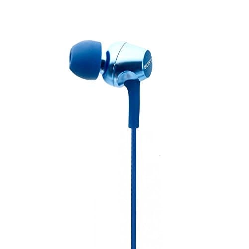 Sony MDR-EX255AP in-Ear Wired Earphones with Mic for Calls, Sound, Comfortable Fit, 12mm Driver- Blue 3