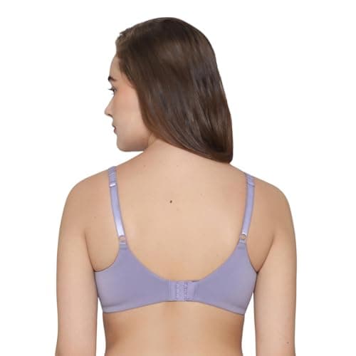 Wacoal Women’s Basics Essentials Live in Non-Padded Non-Wired Full Cup Everyday Wear Cotton Blend Blend T-Shirt Bra-Lavender 38DD 2