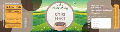 NutriPunj Chia Seeds 1kg | Raw Black Chia Seeds | Rich in Omega 3, Fiber & Protein | Natural Superfood | Salvia Hispanica Seeds for Smoothies, Chia Pudding, Detox Water & Healthy Diet 4