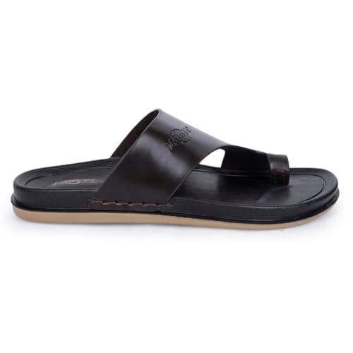 Lancer LUXE-201BRN Brown Double Density Soft Cushion Slippers, 9 2