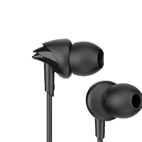 boAt BassHeads 212L Wired in-Ear Earphones with 10mm Drivers, Deep Bass, in-Line Mic, 3.5mm L-Shaped Jack, 120cm Durable Cable, Comfortable ABS Eartips, Universal Compatibility (Active Black)
