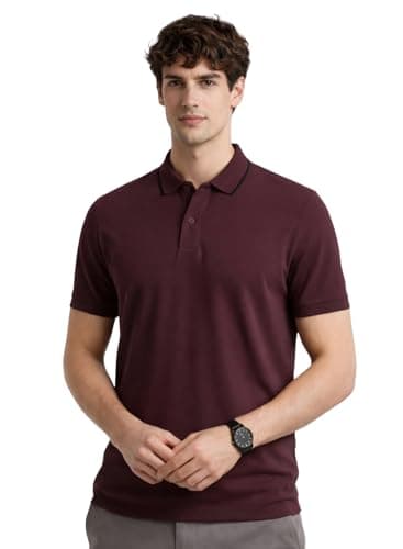 ADRO Mens Polo Tshirt | Airtex Cotton Matty Fabric | Regular Fit | Breathable, Durable & Premium Casual Solid Maroon Polo T-Shirt for Men | PN26-TP-PLN-MR-L