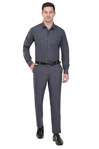 aRK Corporate Uniforms – Housekeeping Uniform Set (Grey – Shade 1203) | Durable & Comfortable Workwear with Pockets | Easy-Care Fabric for Hotel, Cleaning & Maintenance Staff 3