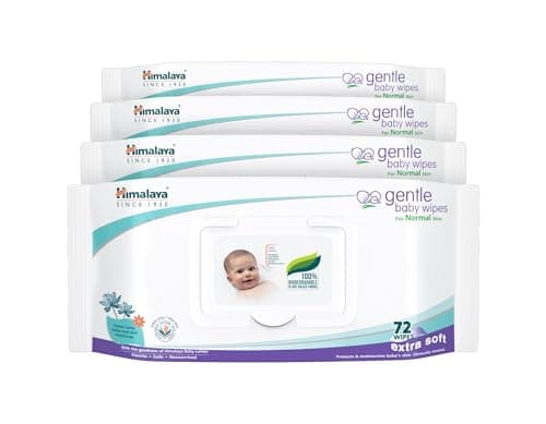 Himalaya Gentle Baby Wipes with Lid (72 x4 packs -288 Wipe) |100% Biodegradable Plant-based fabric | Indian Lotus & Aloe Vera | Skin Friendly PH| Extra Soft 2