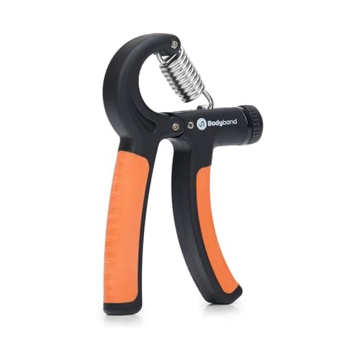 Boldfit Bodyband Hand Grip Workout Strengthener, Adjustable Hand Gripper For Men & Women For Gym Workout Hand Exercise Equipment For Forearm Exercise, Finger Power Gripper Plastic 40 Kg Black-Orange