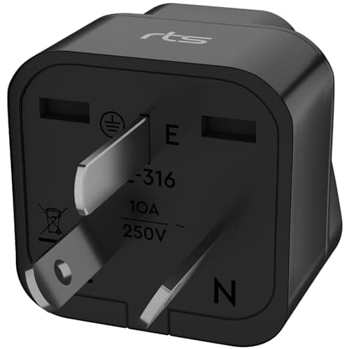 rts India to China, Australia, New Zealand & More Universal Travel Adapter India to Australia Plug Converter Adapter, Type I Perfect for Laptop, Camera USB Charger Tablets iPhone and More (1 Pack)
