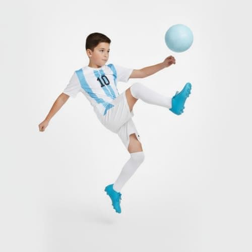 Sports Soccer Football Argen Jersey Messi 10 Home Away Kit Jersey Set T-Shirt with Shorts (Kid's,Boy's & Men) 8001_S8001 VGR47 3
