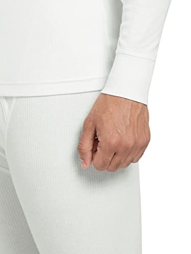 XYXX Men's Thermal Vest | Antibacterial, Skin Friendly with Superior Heat Retention | Slim Fit Full Sleeve Solid Alpine IntelliHeat Thermal Vest | Pack of 1 (Off White, Large) 5