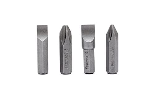 Eastman Bit For Impact Driver Bit Set Pack Of 4 Pcs Screwdriver Hex Bit in Sand Finish, Material Chrome Vanadium Steel Screw Driver Bits Heavy Duty Hand Tools Sets Professional Use (EID-5001)