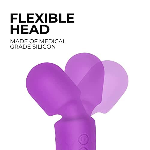 FEGSY Full Body Massager for Women & Men, Rechargeable Wireless Massager Machine for Pain Relief, Handheld Massager with Medical Grade Silicone, 8 Speeds, 20 Modes (Purple) 2