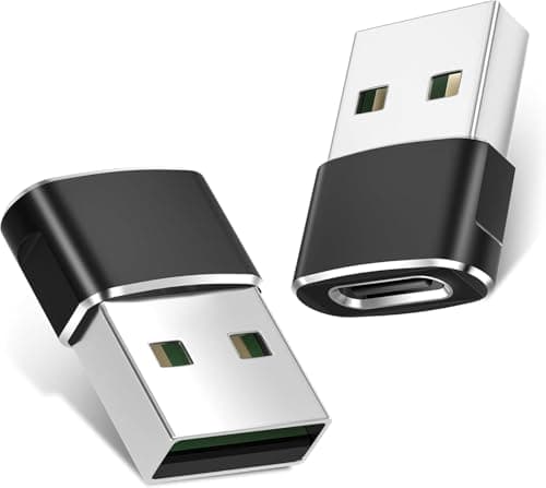 rts 2 Pack OTG Adapter Type C Female to USB Male Adapter, 5Gbps High Speed Data Transfer, Fast Charging, Compatible with iPhone 17 16 15 Laptops, Tablets Smartphone Chargers iWatch Tablet Ipad AirPods