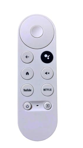 Voice Remote Control for Google Chromecast Streaming Stick, White, with Google Assistant, YouTube and Netflix Shortcut Buttons, Bluetooth and IR
