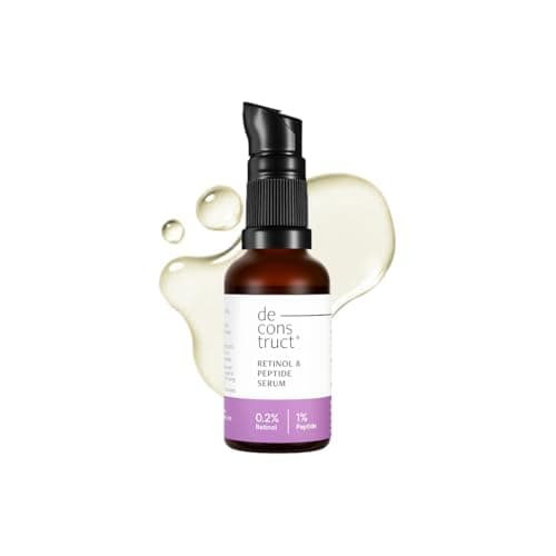 Deconstruct 0.2% Retinol Face Serum With 1% Peptide | Beginner Friendly | Anti Aging, Night Face Serum To Reduce Fine Lines & Wrinkles | For Men & Women | Beginner Friendly | 30 Ml