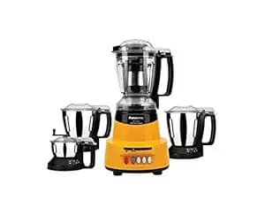 Panasonic Heavy Duty Mixer Grinder For Kitchen MX-AV425 (Quartz Yellow) Elements Series Powerful 1500W(MMLW) 4 Jar(Three-304 Stainless Steel & 1Juicer Extractor Jar)|5 Years Motor Warranty