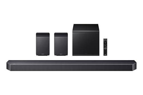 Samsung 580 W True 9.1.4 ch Full Surround Soundbar with Wireless Dolby Atmos | Center-Up-Side-Front Wide-firing Speakers | Alexa | Wi-Fi | HDMI eARC | Optical In | Bluetooth (HW-Q930H/XL, Titan Black)