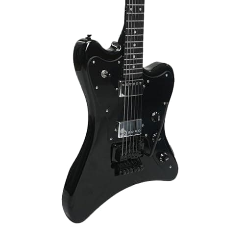 Kadence EGFRBK Astroman 39” Electric Guitar | Double cutaway | Mahogany Wood | H H Pickup Setup| Black 3