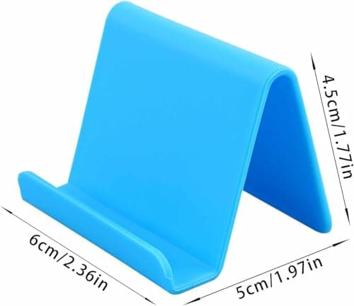 Shivstor 1 Pcs Universal Mobile Stand Foldable Adjustable Phone Holder for Smartphone iPhone iPad Tablet Desktop Stand for Table Office Study Kitchen Travel Durable Plastic Mobile Stand (1 Piece) 2