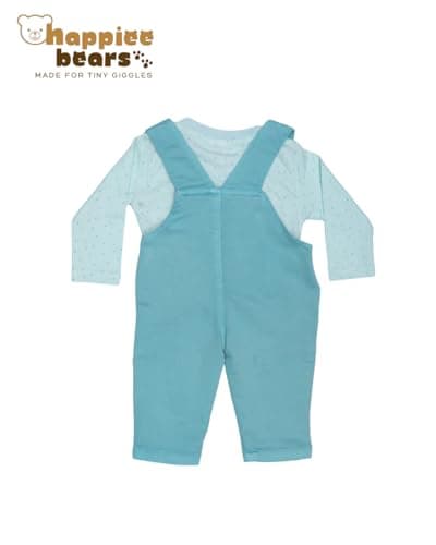 Happiee Bears Baby Boy Dungaree Set |Soft Cotton T-Shirt & Denim Style | Comfortable Cloth | Birthday Party Gift & Outfit for Infants & Toddlers | 0-6M, 6-12M, 12-18M | Made in India 3