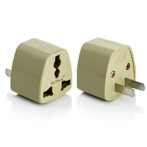 Hi-PLASST India to USA Plug Adapter (Type A) – Pack of 1 | 2-Pin Universal Travel Converter for USA, Canada, Mexico, Brazil, Japan, Thailand & More | Indian to American Socket Plug