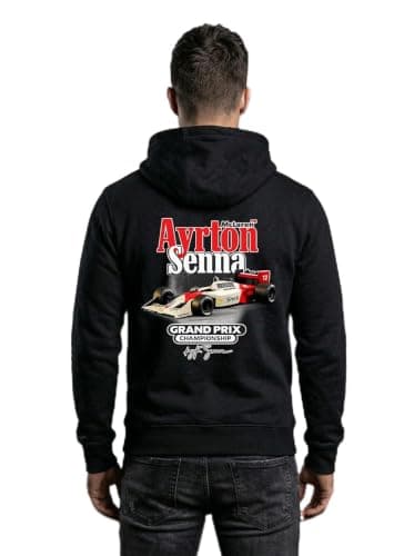 THE SOUTH STORE Mens Black Full Sleeve Graphic Printed Hooded Sweatshirt | F1 Racing Back Graphic Print Hoodie | Winter Wear for Men and Women