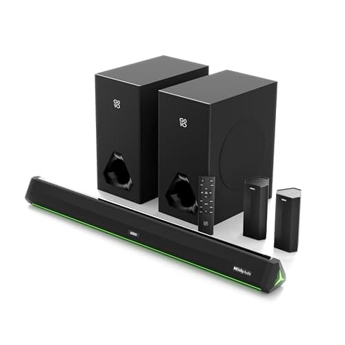 GOVO GOSURROUND 999 | 660W,True Dolby Audio, Dual 6.5" Subwoofers with Dual Satellites,5.2 Surround Soundbar, HDMI ARC, Opt,AUX,USB, Bluetooth,3 Equalizer Modes,LED Display & Remote (Platinum Black)