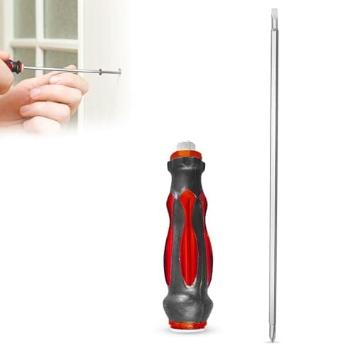 GLUN® 2 in 1 Screwdriver Hammer Head, Rubberised Handle Grip with Hammer Head 6 Inch 2 Shape Phillips, Flathead Screwdriver with Magnetic Tip