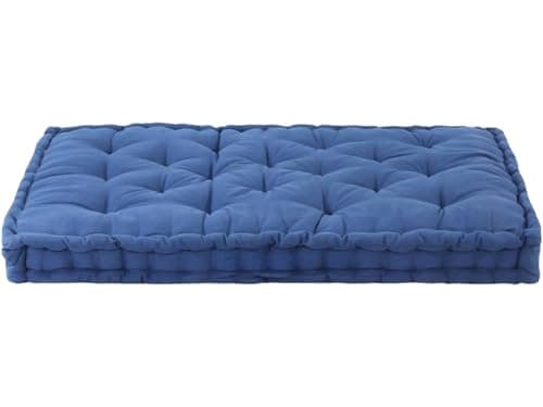 ATOOTFUSION Cotton Box Mattress, 5-Inch Thick, Soft Foldable Floor Mattress Medium Firm, Single Bed Size 72x30X5 Inches (Navy Blue) 3
