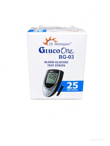 DR. MOREPEN GLUCO-ONE BG-03 BLOOD GLUCOSE 25 TEST STRIPS ONLY