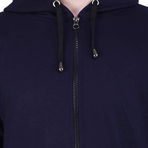 BIS CREATIONS Cotton Men's Hoodie Fleece Sweatshirt Jacket Dark Blue 5