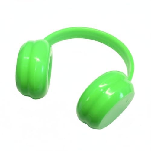 Ojiva® Cute Design 17cm Cotton Doll Accessory Miniature Doll Headphones Ideal Gift PVC Toy Headset Lightweight for Children, Dollhouse Play, Green, L|Dolls & Bears