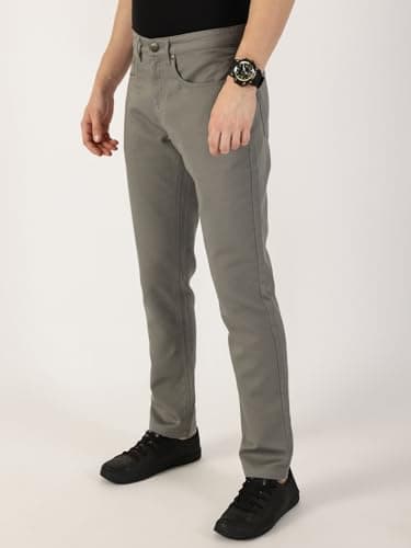 Thomas Scott Men Cotton Smart Chino Trousers (TSB077_Darkgrey, 38) 3