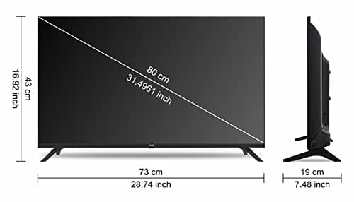 VW 80 cm (32 inches) Frameless Series HD Ready LED TV VW32A (Black) 3