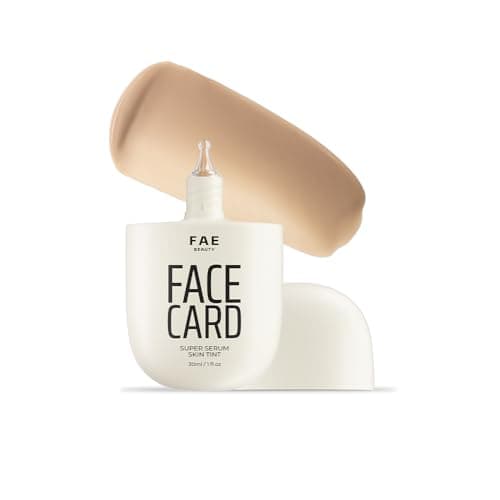 FAE Beauty Face Card 4-in-1 Super Serum Skin Tint | Hydrates, Primes, Provides Coverage & Protects with SPF | Lightweight, Dewy Finish | 30 Shades for Indian Skin Tones | Shade - 20N - Neutral