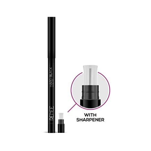 RENEE Hard Black Kajal Pen with Sharpener | 24 Hrs Stay | Long Lasting | Super Black Kajal Pencil | Matte Finish & Rich Color Payoff | Smudge & Water Proof | One Swipe Application Formula | 0.35gm 2