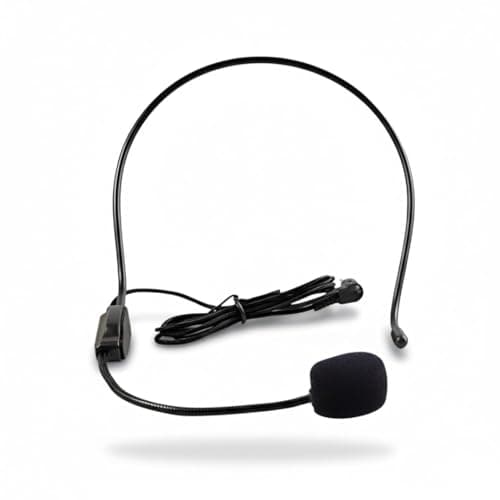 Drumstone(𝚂𝚙𝚎𝚌𝚒𝚊𝚕 𝚆𝚊𝚛𝚛𝚊𝚗𝚝𝚢 5 𝚈𝚎𝚊𝚛'𝚜 - Professional Wired Headset Microphone for Teaching Gaming Streaming Recording Presentations Seminars Fitness Events with and Noise Reduction