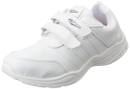 Bata Unisex Velcro School Shoes - White (2 UK) (4511111)
