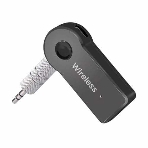 TECHONTO Bluetooth Receiver & Hands-Free Car Kit – Portable 3.5mm Aux Adapter for Wireless Music Streaming in Car Stereos, Home Audio Systems, Headphones, and Speakers Bluetooth 4.2, A2DP, 40 FT Range