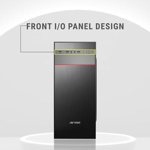 Ant Esports Si27 Value Series Mid-Tower Computer Case/Gaming Cabinet - Black | Support ATX, M-ATX, ITX | Pre-Installed 1 x 120 mm Black Rear Fan 2