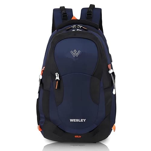 Wesley Spartan Unisex Travel Hiking Laptop Bag fits Upto 17.3 inch with Raincover and Internal Organiser Backpack Rucksack College Backpack