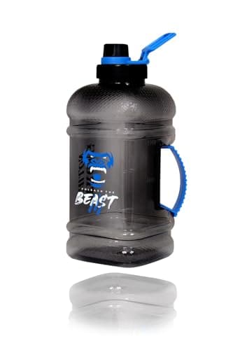 DOVEAZ® Sports Water Bottle for Gym, Protein Shaker Bottle, Gallon Water Bottle (2.2 LTR) with Mixer Ball and Strainer (BPA-Free, Unbreakable, Freezer Safe) (STRONG BLUE)