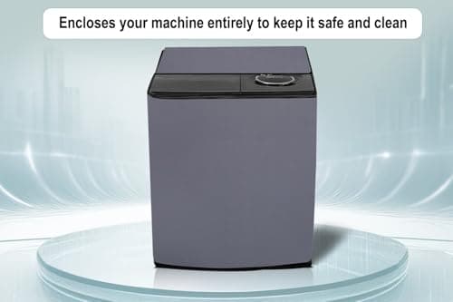 Stylista Polyester Waterproof Washing Machine Cover Compatible for Samsung 7 Kg Semi-Automatic Top Loading WT70M3000HP Grey 4